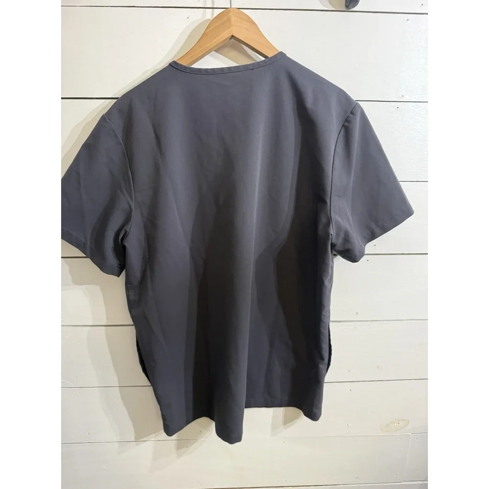 Figs Scrubs Dark GRAY 2 Piece Set: Men's Shirt Size Large & Pants Size XL